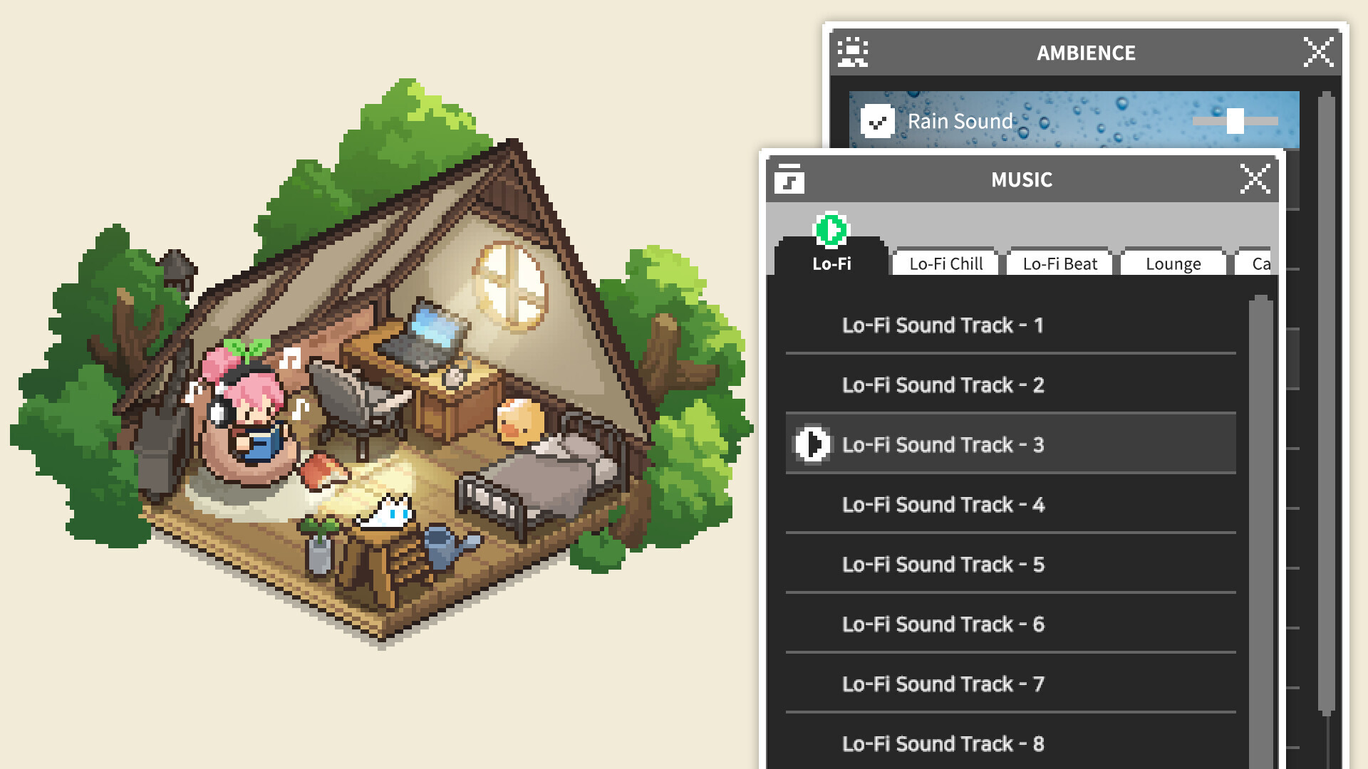 Mini Cozy Room: Lo-Fi PC Steam CD Key screenshot 2
