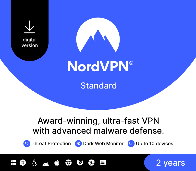 NordVPN Standard Global Key (2 Years / 10 Devices)