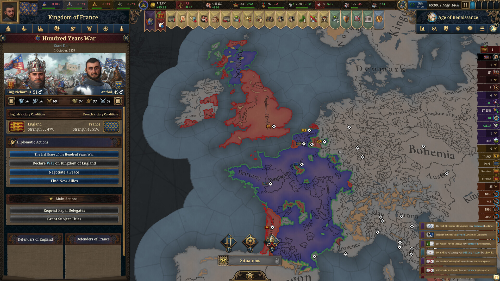Europa Universalis V RoW PC Steam CD Key screenshot 6